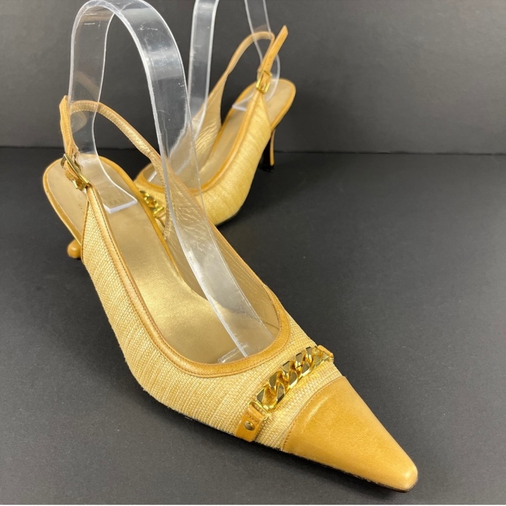Elegant Gold Slingback Heels Stuart weitzman